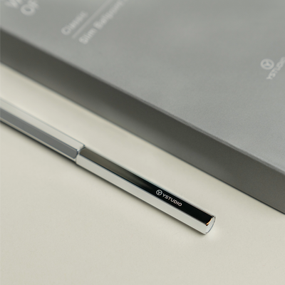 Classic Revolve Slim Ballpoint Pen, Silver