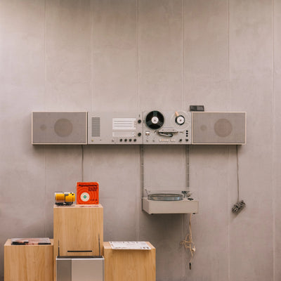 Full Stereo System , Record Player, by Dieter Rams with Vitsoe Shelves.