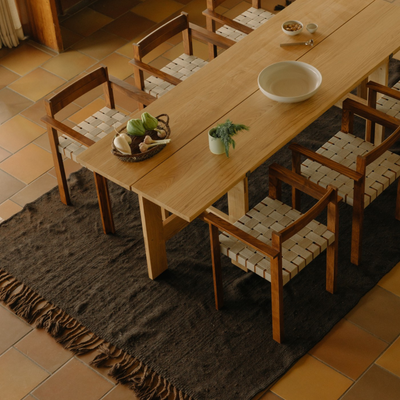 Farmhouse Trestle Table, L220 Planks