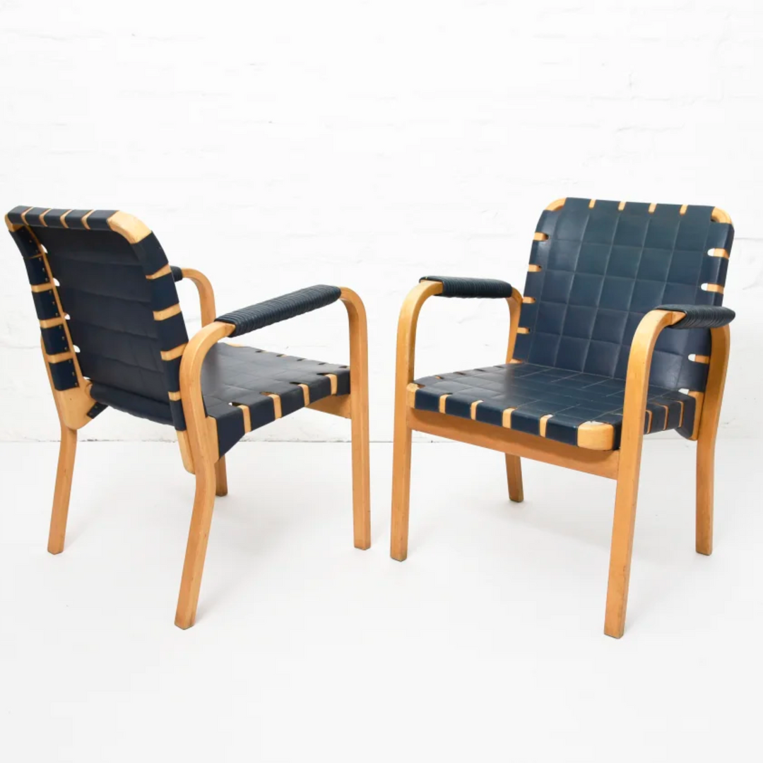 Armchair 45, Quilted Seat by Alvar Aalto