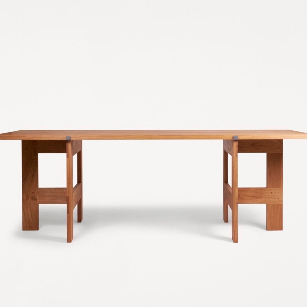 Farmhouse Trestle Table, L220 Planks by FRAMA