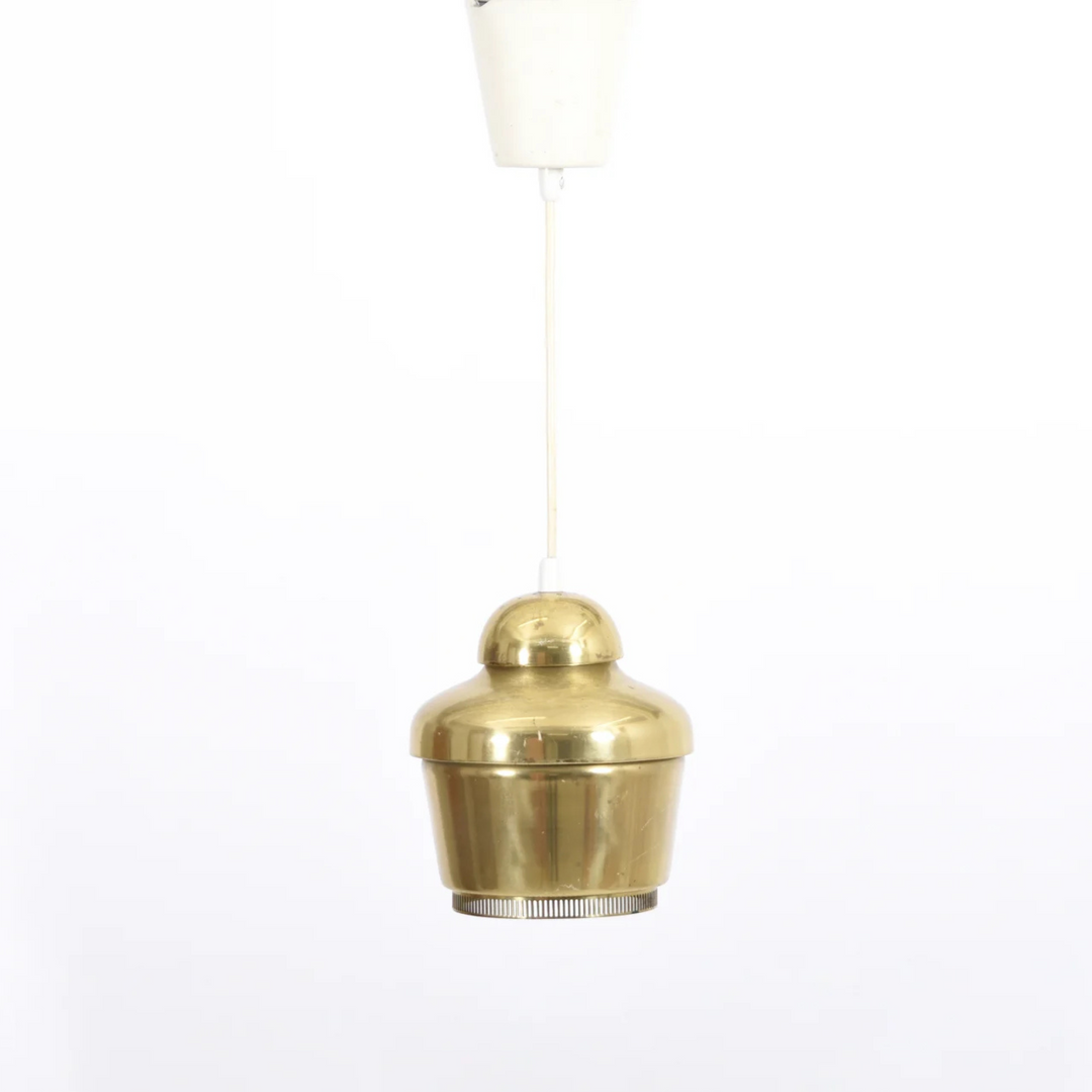 Golden Bell Pendant Lamp, Brass by Alvar Aalto