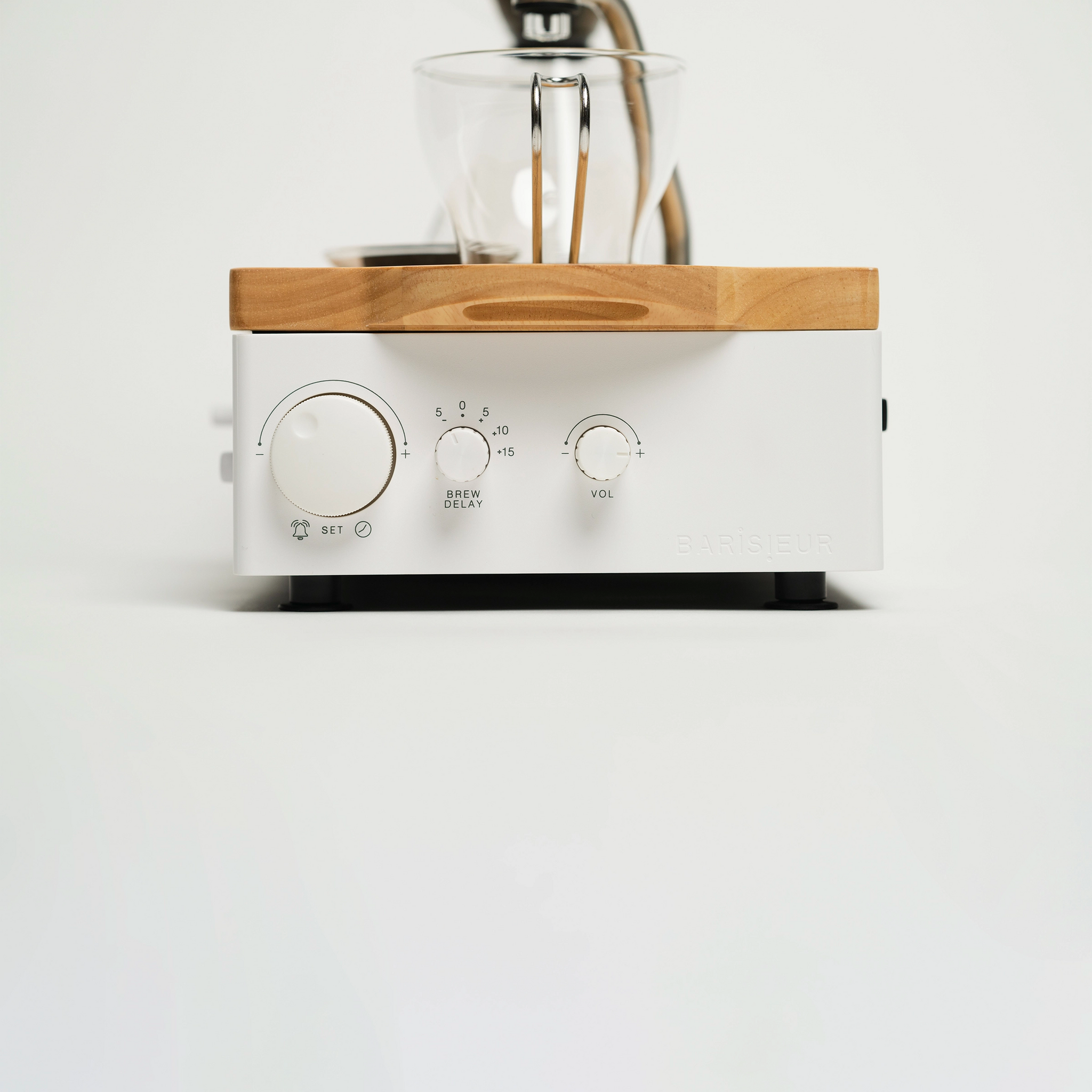 Barisieur Coffee Alarm Clock, White