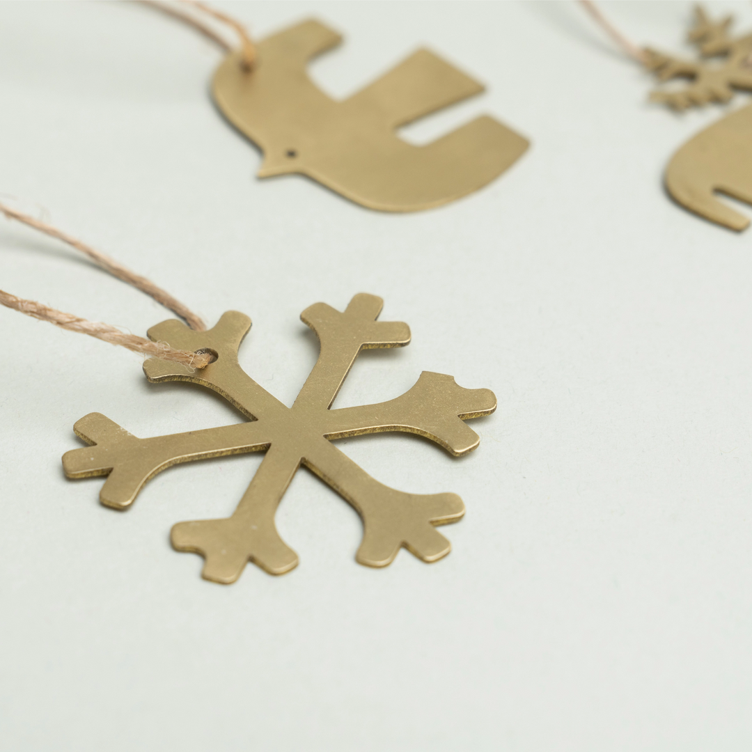 Brass Christmas Ornaments by Fount for AFH