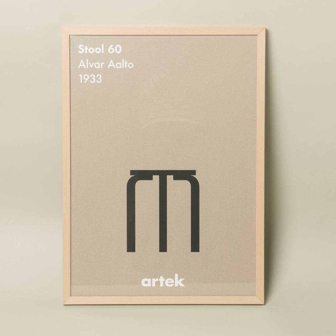 AACPC Poster Stool 60 Greige by Artek