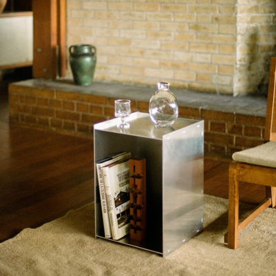 Rivet Box Table, Aluminum