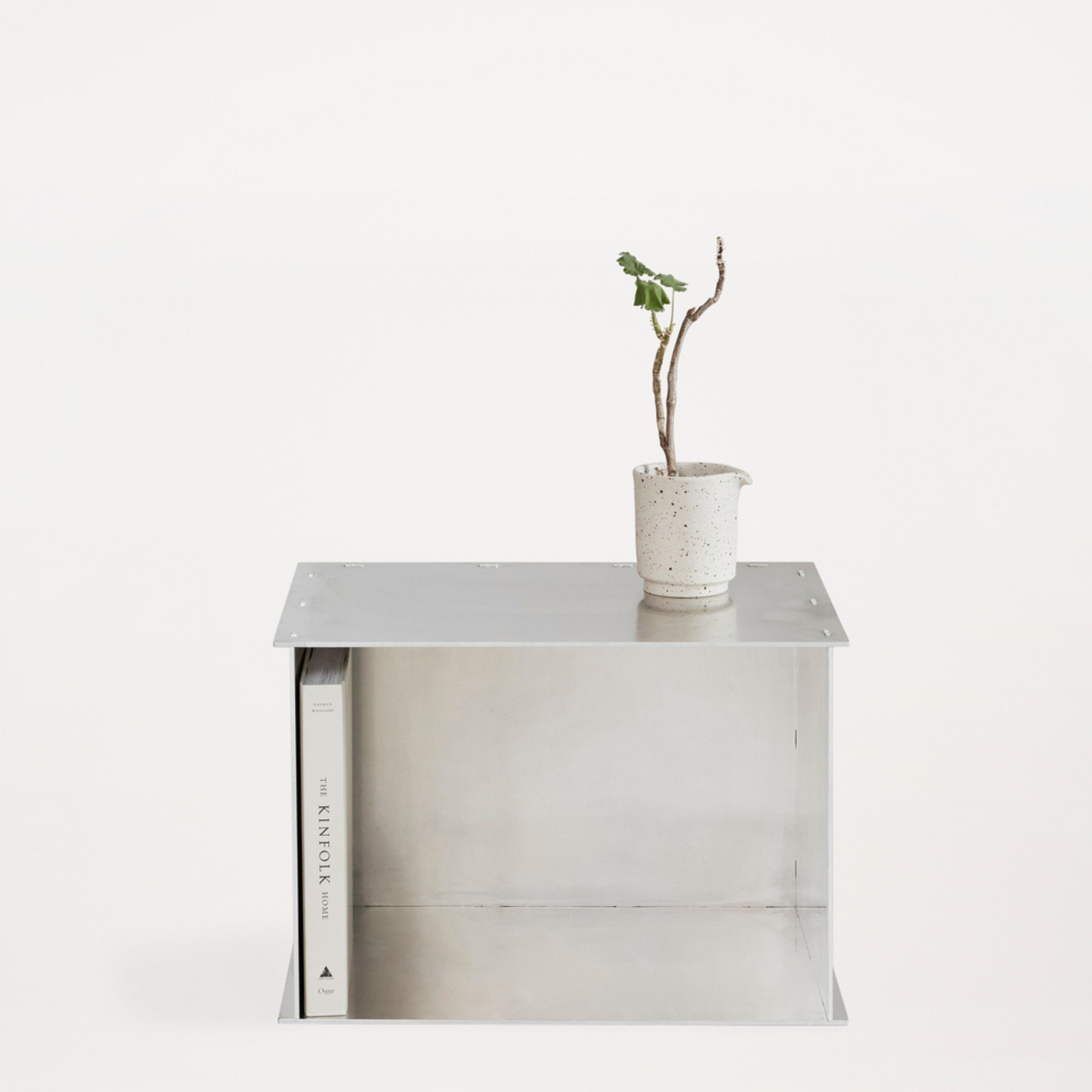 Rivet Box Table, Aluminum