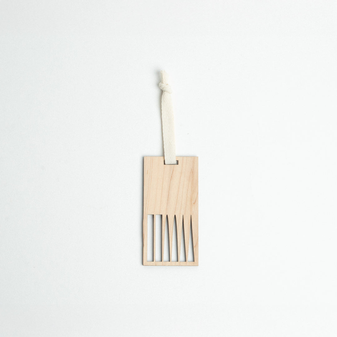 Wooden Ornament w/cotton ribbon by Fount for AFH