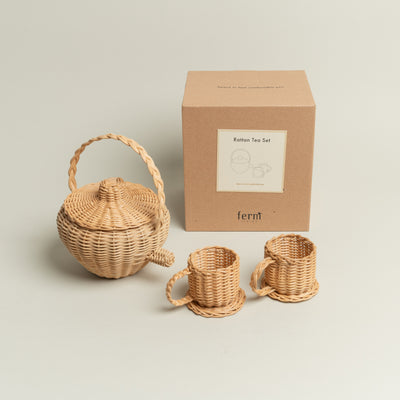 Rattan Tea Set Natural