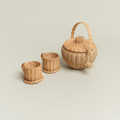 Rattan Tea Set Natural