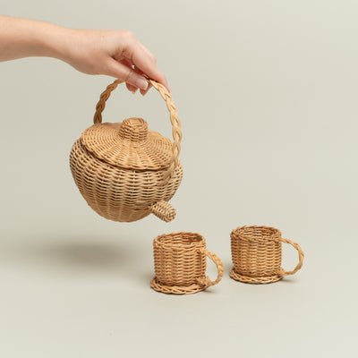 Rattan Tea Set Natural
